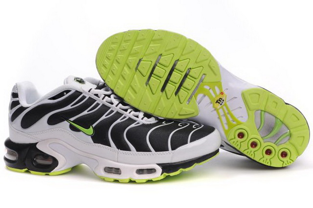 Mens Nike Air Max TN 2010 Black White Green